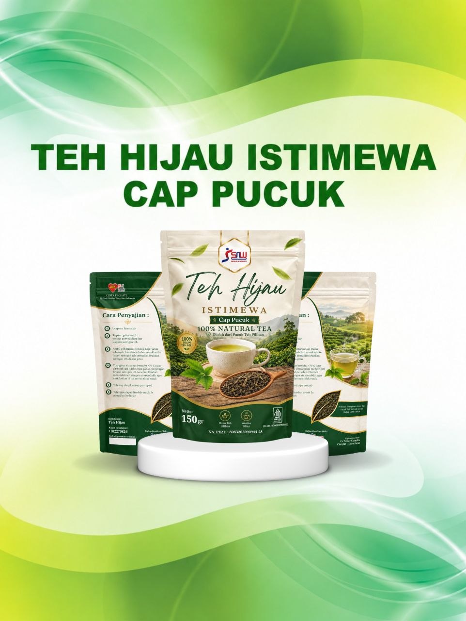 Teh Hijau Istimewa Cap Pucuk 150 gr